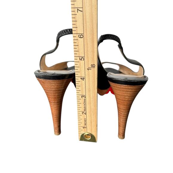 Christian Louboutin Authentic Cathay 100 Blk Platform Slingback Size 38.5/US 8.5 - Picture 3 of 8